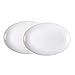 Cratone Lot de 2 assiettes blanches en mélamine pour dessert, barbecue, dîner, salade, maison, hôtel, buffet, restaurant