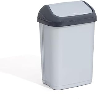 keeeper Kosz na śmieci z obrotową pokrywą, 50 l, Swantje, Srebrny