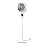 TEK ONE Tecnologia Ventilatore a Piantana Ricaricabile USB-C con Telecomando | 5 Velocità Silenziose | Oscillazione 90° e Inclinazione 120° | Timer 9H | Luce LED Notturna