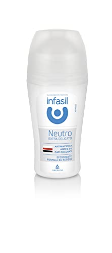 Infasil Deodorant Roll On neutral, extra sanft, fleckenfreie Formel, ohne Aluminiumsalze, effektiv bis zu 24 Stunden, 50 ml