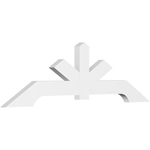 Ekena Millwork GBP060X18X0204VAN00 Vanguard Architectural Grade PVC Gable Brackets 60"W x 17 1/2"H x 2"D x 4"F, 7/12 Pitch