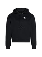 Calvin Klein Women's Cotton Blend Fleece Hoodie, Ck Black, X-Large