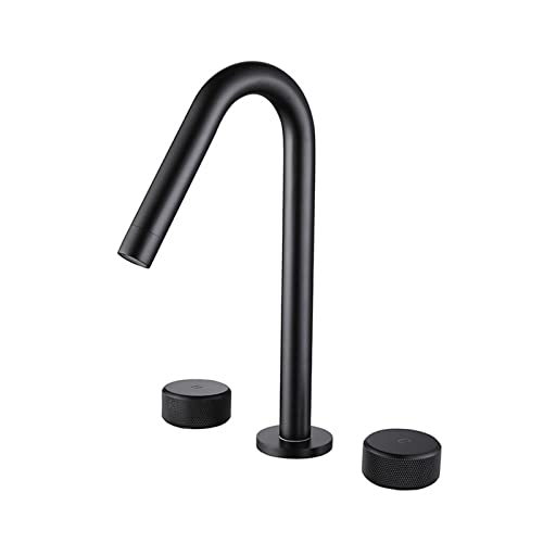 Mitigeur de lavabo à double levier EuropUPC mitigeur trois trous eau chaude et froide en laiton