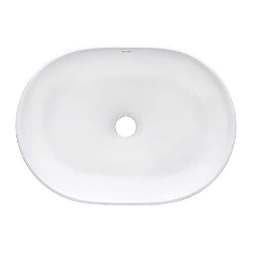 Ruvati 24 X 16 Inch Bathroom Vessel Sink White Oval Above Vanity Countertop Porcelain Ceramic - Rvb0424 #TOP4