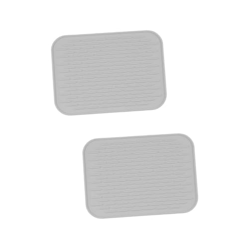 DECHOUS 2pcs Non-Slip Tableware Mat Water Filter Pad Insulation Pad Silicone Heat Insulation Pad Water Filter Pad Heat Insulation Pad Kitchen Supplies Placemat Rectangle