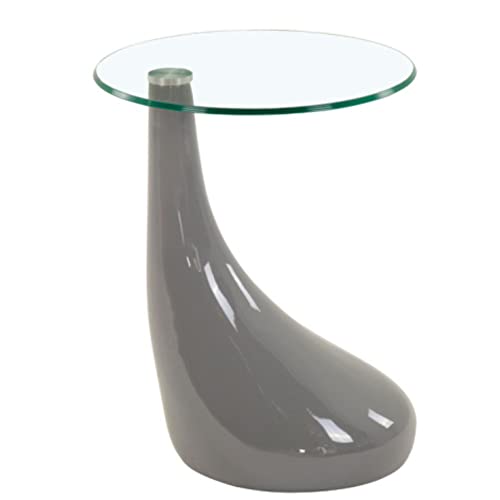 GOLDFAN Beistelltisch Klein Runder Couchtisch Hochglanz Wohnzimmertisch...