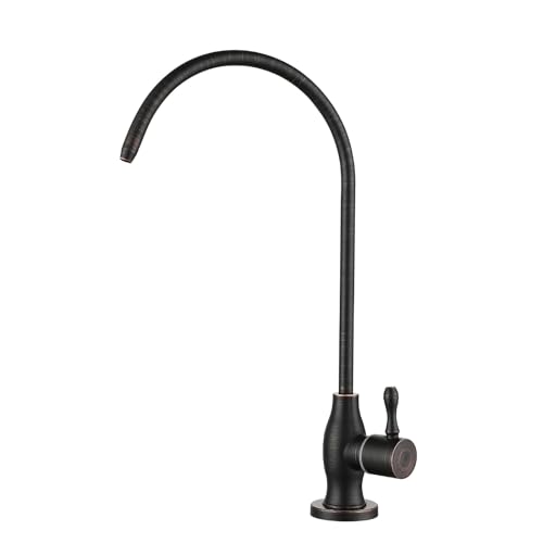 Robinet cuisine col de cygne vintage finitions luxe or brossé durable