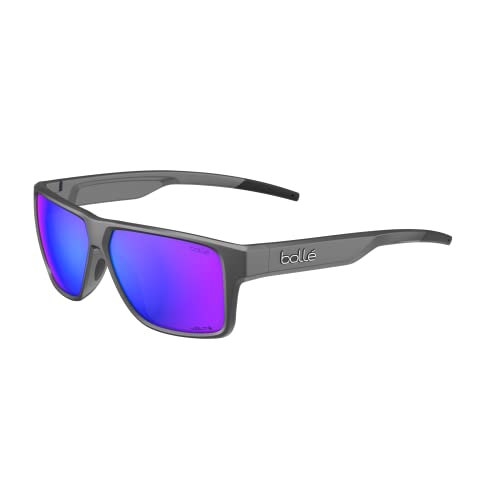 Bollé - TEMPER, Titanium Matte, Volt+ Ultraviolet Polarized, Medium-Large, Sunglasses, Unisex, Adult