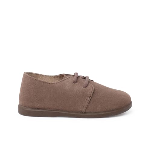 Pisamonas Derbies Suède Lacets Garçon Semelle Fine Taille 29 Couleur Taupe