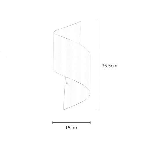Applique murale moderne double diffusion luminaire doré spirale - 5