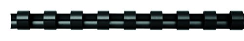 Fellowes 5346907 Dorsi Plastici per Rilegatura, 21 Anelli, Passo 9/16, Diametro 14 mm, Confezione da 100 Pezzi, Nero
