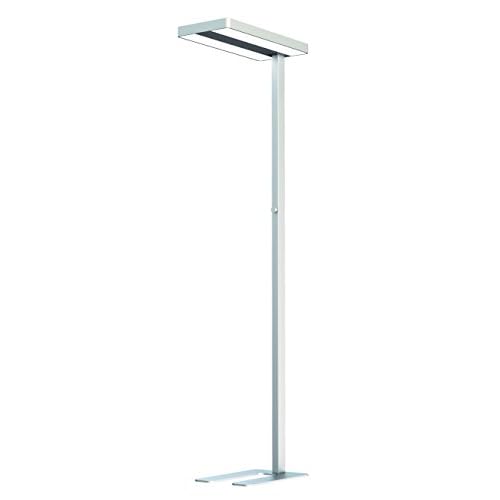 RealLED LED Büro Arbeitsplatz Deckenfluter Stehlampe Office 80 Watt Neutralweiß Idealer Bildschirmarbeitsplatz