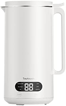 Toutouan Automatic Nut Milk Maker, Homemade Almond, Oat, Coconut, Soy, or Plant Based Milk Maker and Dairy Free Milk, All in one Machine Make Soups, Porridge, Tea and Juice, Boil Water, Self-Cleaning