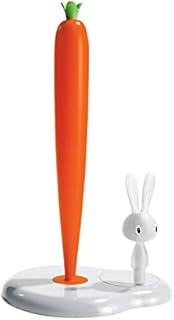 Alessi Bunny and Carrot ASG42 W - Design Kitchen Roll Holder in Thermoplastic Resin, White