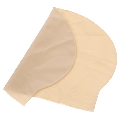 Gatuida capucha calva Cubrir gorra de peluca de cabeza calva gorras de peluca de cabeza de halloween casquillo de la peluca disfraz de tapa calva para hombre gorro calvo emulsión Caqui