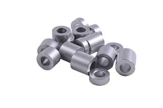 Miniatura 7 de Espaciador de aluminio negro de 58 pulgadas de diámetro exterior x 0.4 pulgadas de diámetro interior x elige tu longitud, espaciador redondo sin