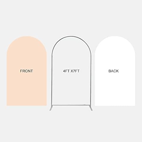 Sprite Display Chiara Arch Wall Backdrop Kit for Party, Birthday, Anniversary (Double Side Cover)（Beige and White） Cover