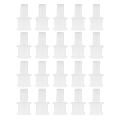 NUOBESTY 20 Unidades Eje para Deflector de Aire Acondicionado Blanco de Plástico con Funcionamiento Fluido y Compatibilidad para Uso Comercial y Doméstico