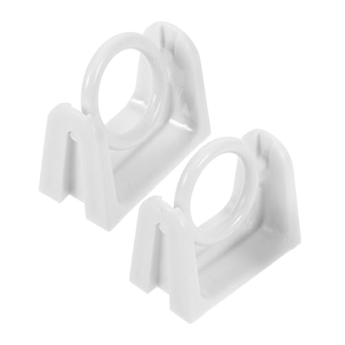 PRETYZOOM 2piezas Soportes De Barra para Cortina Auto Adhesivos Sin Taladro para Baño Cocina Sala Ganchos para Visillos Superficies Lisas Colgadores Prácticos y Resistentes Blancos