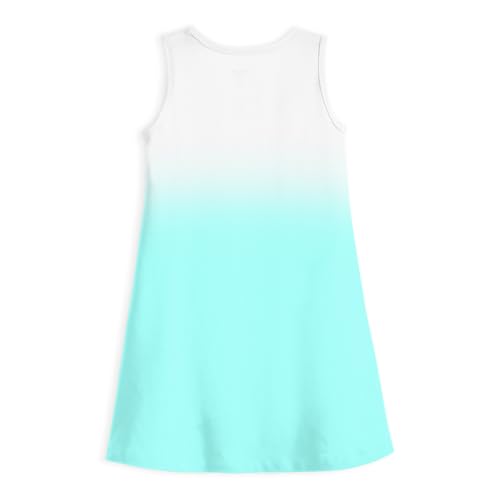 Image of YouGotPlanB Girls 100% Cotton A-Line Printed Dress | Above Knee Length Summer Frock | Soft & Breathable Casual Wear for Girls (Ages 3-14 Years) | Ombre | 8-10 Y