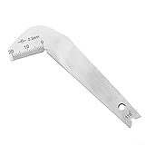 Honseadek 118-Grad-Bohrerlehre für Winkelinspektion und Schärfen, Edelstahl-Werkzeug mit 8,6 x 3,4 cm Messbereich, verschleißfest, hohe Härte