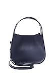 Hannah Bazaar UK - Bolso de hombro o bolso de mano ovalado, Bolsos Bombonera, color azul marino, Medium