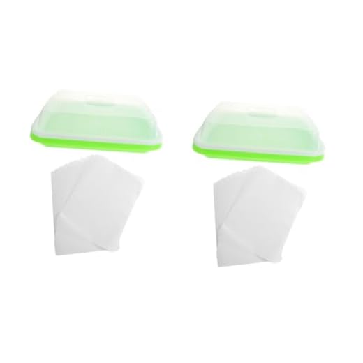 Yardwe 2 Juegos De Bandejas De Plántulas Microgreens Bandejas De Cultivo Bandeja De Vivero De Propagación Bandeja De Iniciación para Cultivadores De Pasto De Trigo Bandeja De Plantación