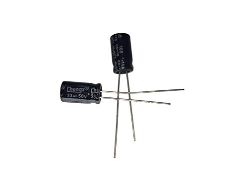 LATTECH 33uF 50V 6.3X11 + -20% -40-+105℃ 50 PCS Aluminum Electrolytic Capacitors