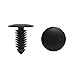 uxcell a16072100ux0898 100Pcs 8mm Black Plastic Bumper Rivets Trim Fastener Moulding Clips for Auto Car, 100 Pack