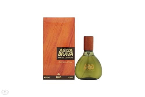 Agua Brava Eau De Cologne Para Hombre, Larga Duración, Aroma marino, deportivo, fresco, clásico y elegante, Notas de madera, cítricos, especias y almizcle, Optimo para uso diario, 50 ml