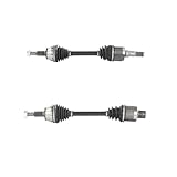 SurTrack Pair Set 2 Front CV Axle Shafts For Jeep Commander Grand Cherokee 4WD Without Limited Slip Differential