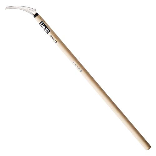 吉利 アスパラ鎌 手造 2尺柄付 国産 日本製 職人 茎ものを切る時や雑草の根切りなどにも 鋸鎌