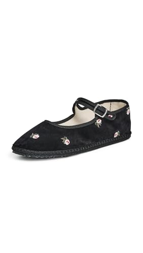 Women's Mary Jane Velvet Printed Shoes