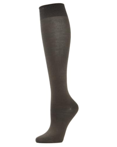 Image of MeMoi Solid Knit Knee High Socks for Women, Breathable and Comfortable Knee Highs