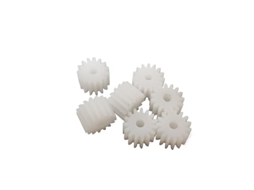 Shaft Pinion 10pcs 122A Mini Plastic Gear 0.5 Module 12 Teeth 2mm Inner Hole Spur Gear 7x5mm Micro Cylindrical Pinion DIY Robot Toy Gear Motor Transmission
