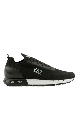 EA7 Emporio Armani Knitted Runner Trainer, Black, 8 UK