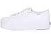 Keds Triple Up Leather, Sneaker Womens, White Leather, 8.5 Medium