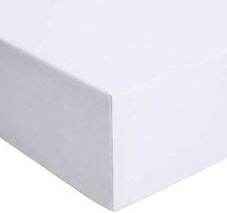 Amazon Basics Jersey Fitted Sheet, Bright Grey - 135 x 190 cm - Double
