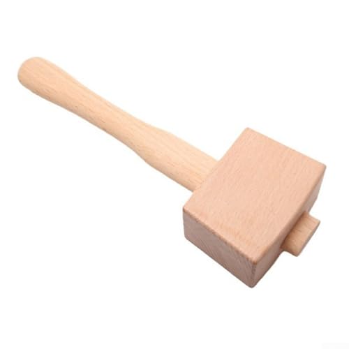 Martillo de carpintería,Martillo de madera con asa,Herramienta de mazo de carpinteros de madera de haya,Mazo de carpintería para bricolaje herramienta de fabricación de carpintería