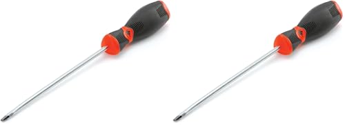 Image of Performance Tool W30987 Black & Red Slotted Screwdriver, 3 /16-Inch x 6-Inch (Pack of 2)