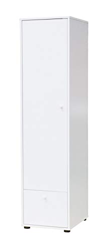 Kings Brand Furniture - Corry Narrow Wardrobe Armoire Storage Closet, White - Thumbnail 4