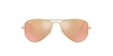 Ray-Ban Jr. Kids Aviator Kids Sunglasses (RJ9506) Gold Matte/Bronze Metal - Non-Polarized - 50mm