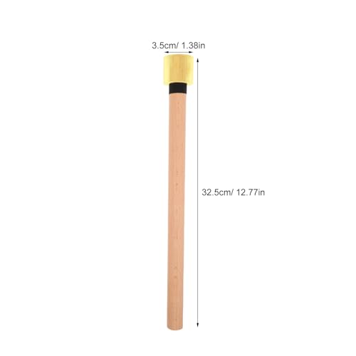 Levemolo 1 par de baquetas de jazz con punta de goma - Mazas para bombo para bateristas principiantes - Instrumentos de percusión de madera para práctica silenciosa miniatura 2