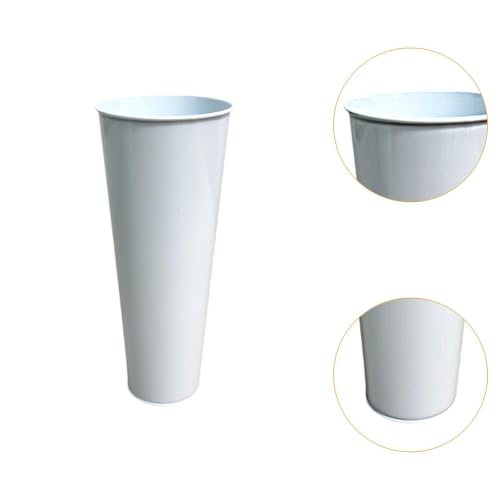 Jarrón metal decorativo galvanizado KESOTO cubo floral resistente tamaño S 4