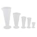 Aexit 25ml-500ml Volumetric gauge Graduated Beaker Measuring Triangle Cup Set 5 in 1