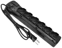 Filtro de Linha Profissional e Régua de Tomadas 6 Saídas | Protetor Elétrico Contra Raios e Surtos | Bivolt 127V/220V, Cabo 85cm | Extensão para Computadores e TV