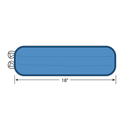 Microworks 2504-MFFP-18B-DZ Microfiber Flat Mop, 18", Blue with Velcro Back (Pack of 12)