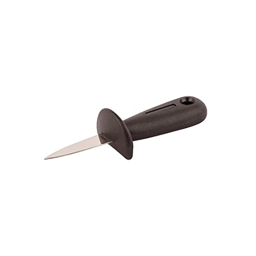 Vogue Oyster Knife Black Material: 18/0 Stainless Steel Featuring a Bolster Guard Oyster Shucking Knife Professional & Home Use D475