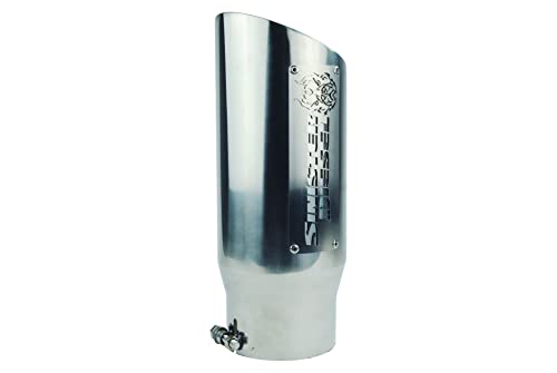 Sinister Diesel Dual Wall Exhaust Tip W/ Angle Cut 5" To 6" Chrome #TOP2