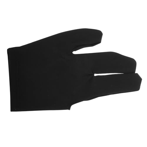VICASKY Three Finger Billiard Gloves for Pool Players Comfortable Breathable Durable Black Snooker Shoots Gloves Fit for Left Right Hand Use